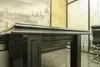 Массивная опора конференц стола КИ-132 из дуба с декоративной фрезеровкой и металлокаркасом.