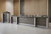 Президиум Премьер серый вяз на 6 мест с трибуной, пилоны алюмокомпозит.