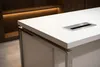 Встроенный кабель-канал стола Техно 160×80 мм с алюминиевой крышкой и щёточками.