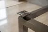 Квадратный металлический крепёж стекла стола КС-179 из нержавеющей стали, деталь.