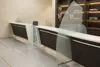 Декоративная подсветка и наклонный фасад стола РП-068 из ЛДСП венге крупным планом.